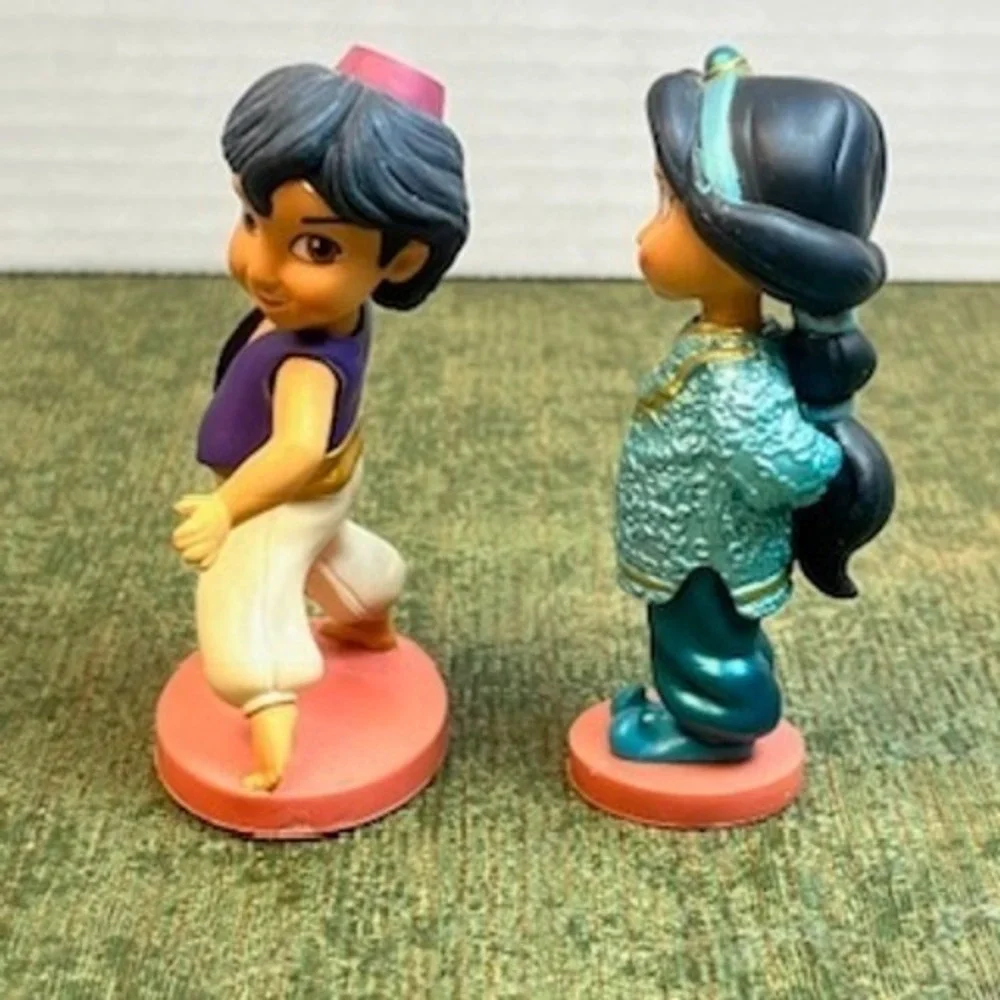 Disney Aladdin and Princess Jasmine PVC Figure Set Cake‎ Topper Collectibles